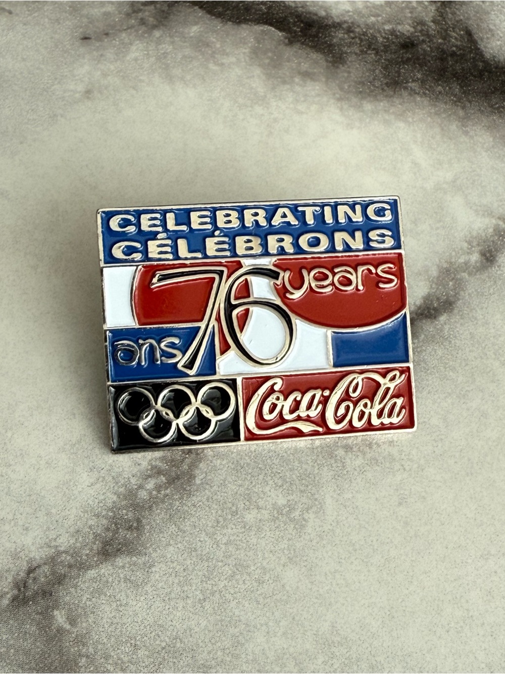Coca Cola Celebrating 76 years Olympic Pin